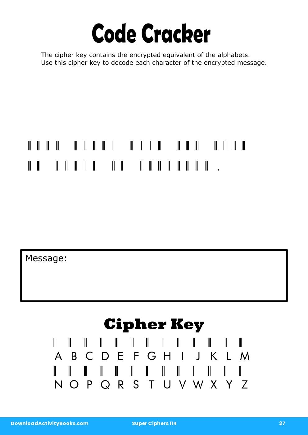 Code Cracker in Super Ciphers 114