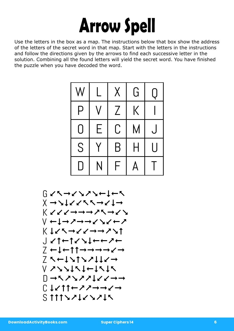 Arrow Spell in Super Ciphers 14