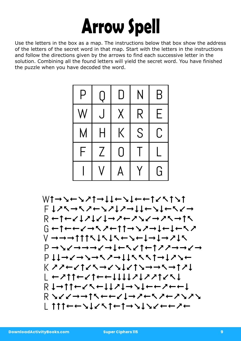 Arrow Spell in Super Ciphers 115