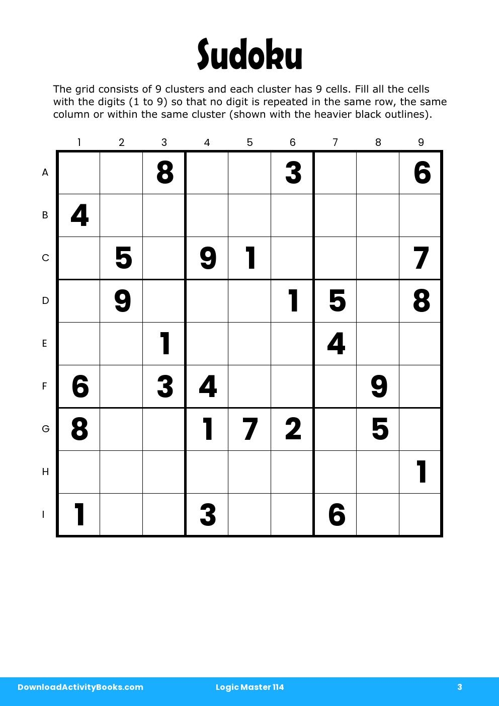 Sudoku in Logic Master 114