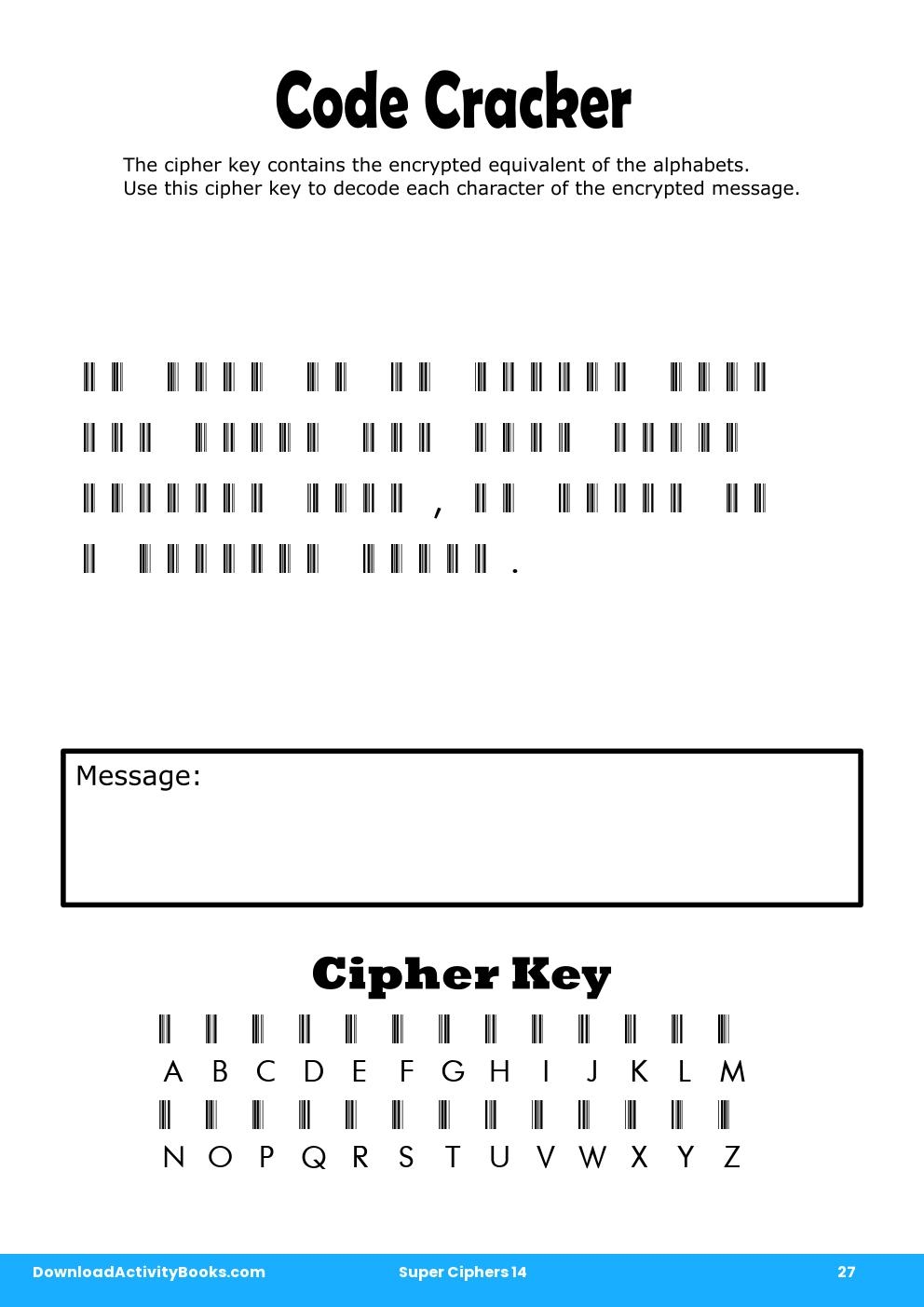 Code Cracker in Super Ciphers 14