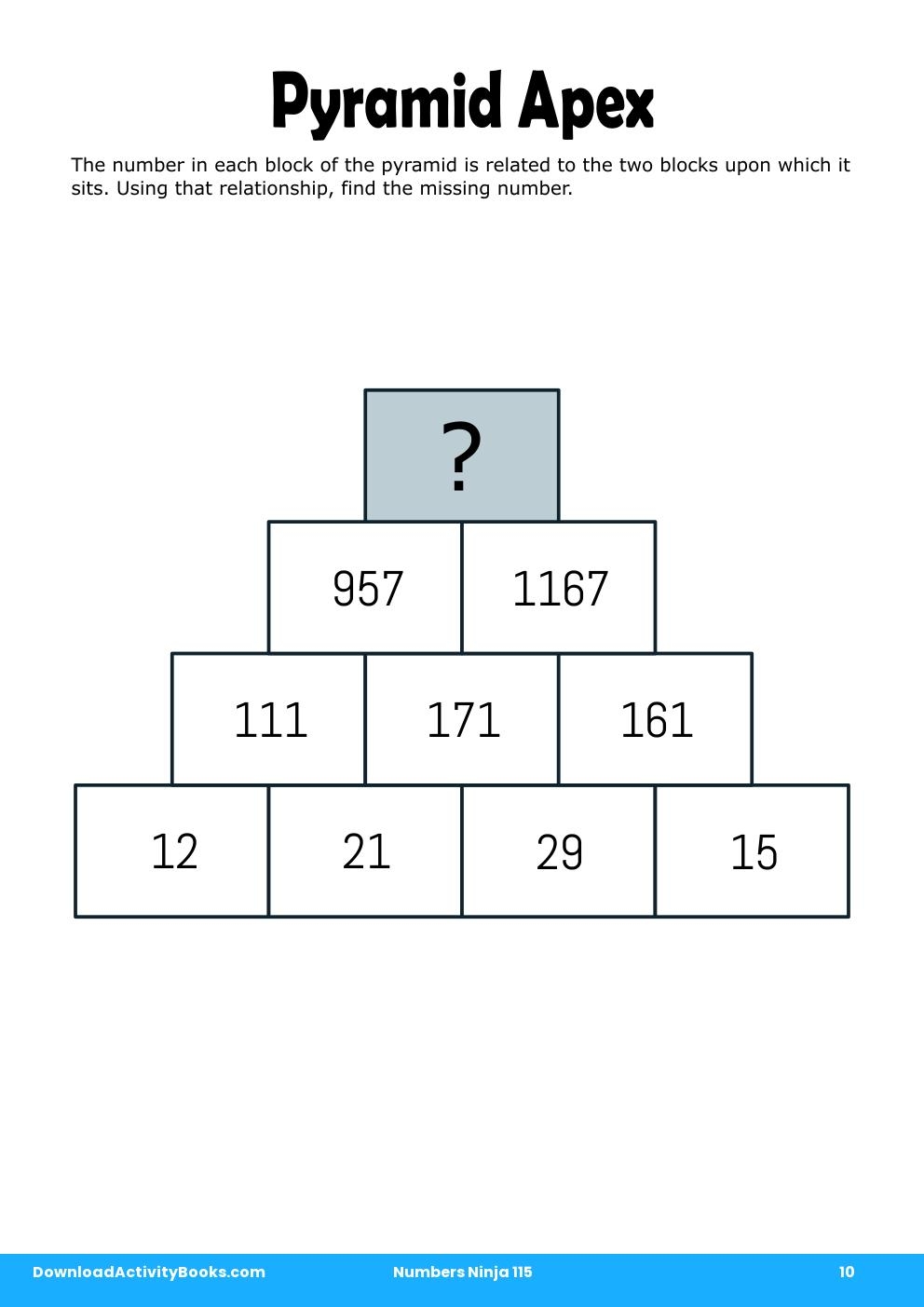 Pyramid Apex in Numbers Ninja 115