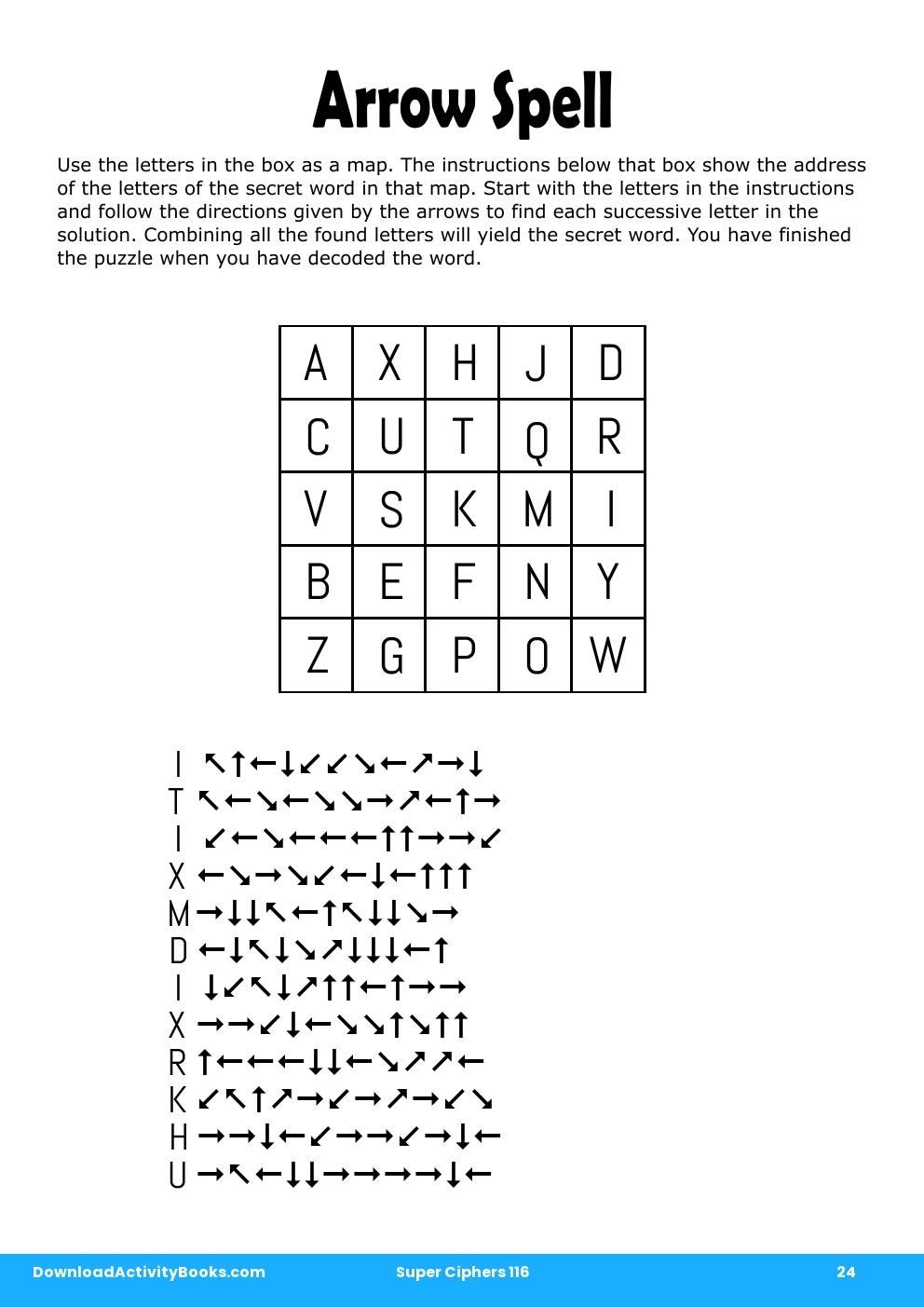 Arrow Spell in Super Ciphers 116