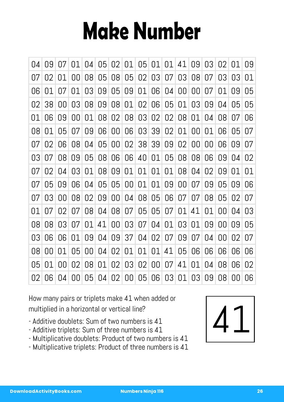Make Number in Numbers Ninja 116