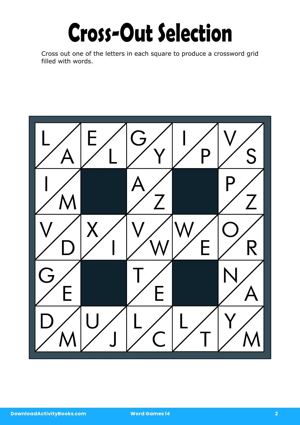 Cross-Out Selection in Word Games 14