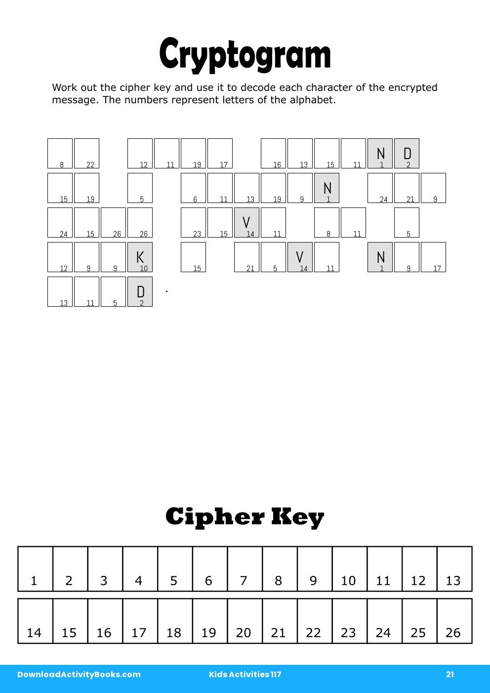 Cryptogram in Kids Activities 117