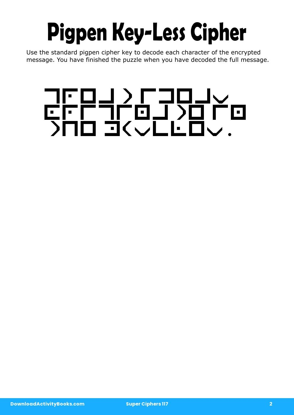 Pigpen Cipher in Super Ciphers 117