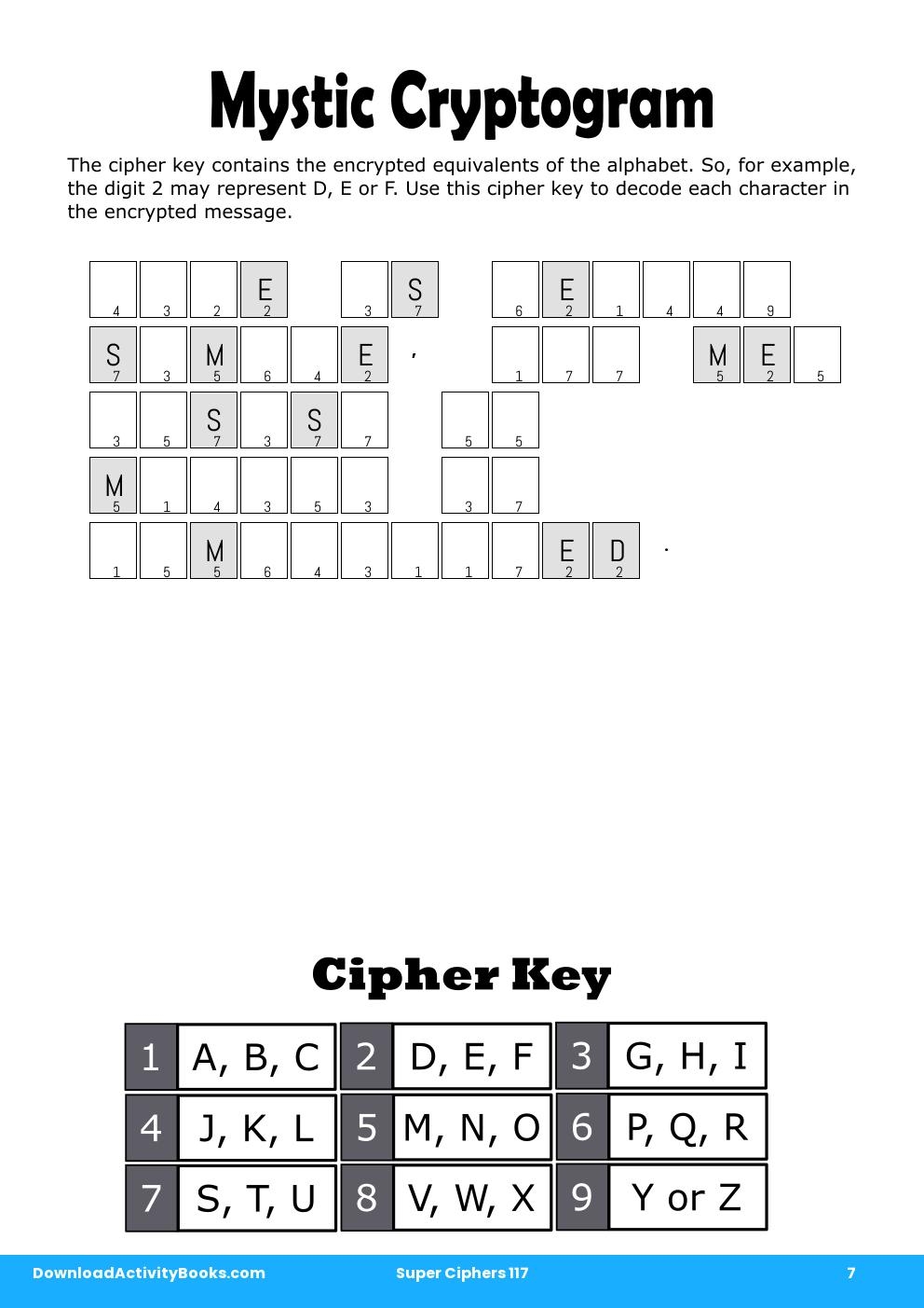 Mystic Cryptogram in Super Ciphers 117