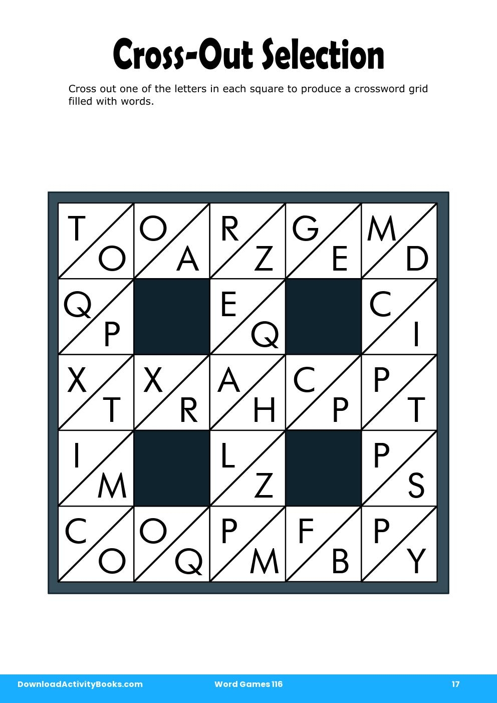 Cross-Out Selection in Word Games 116