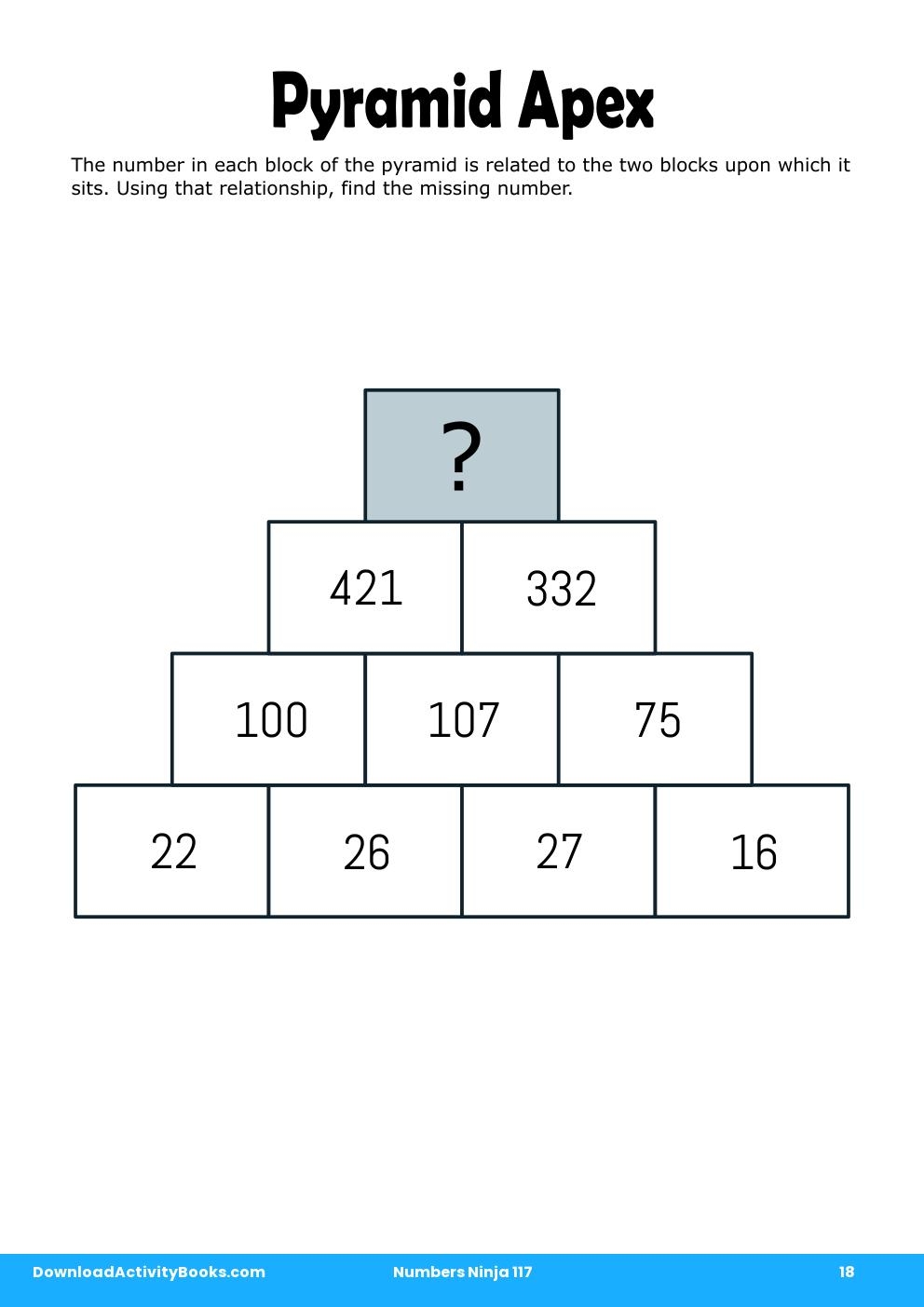 Pyramid Apex in Numbers Ninja 117