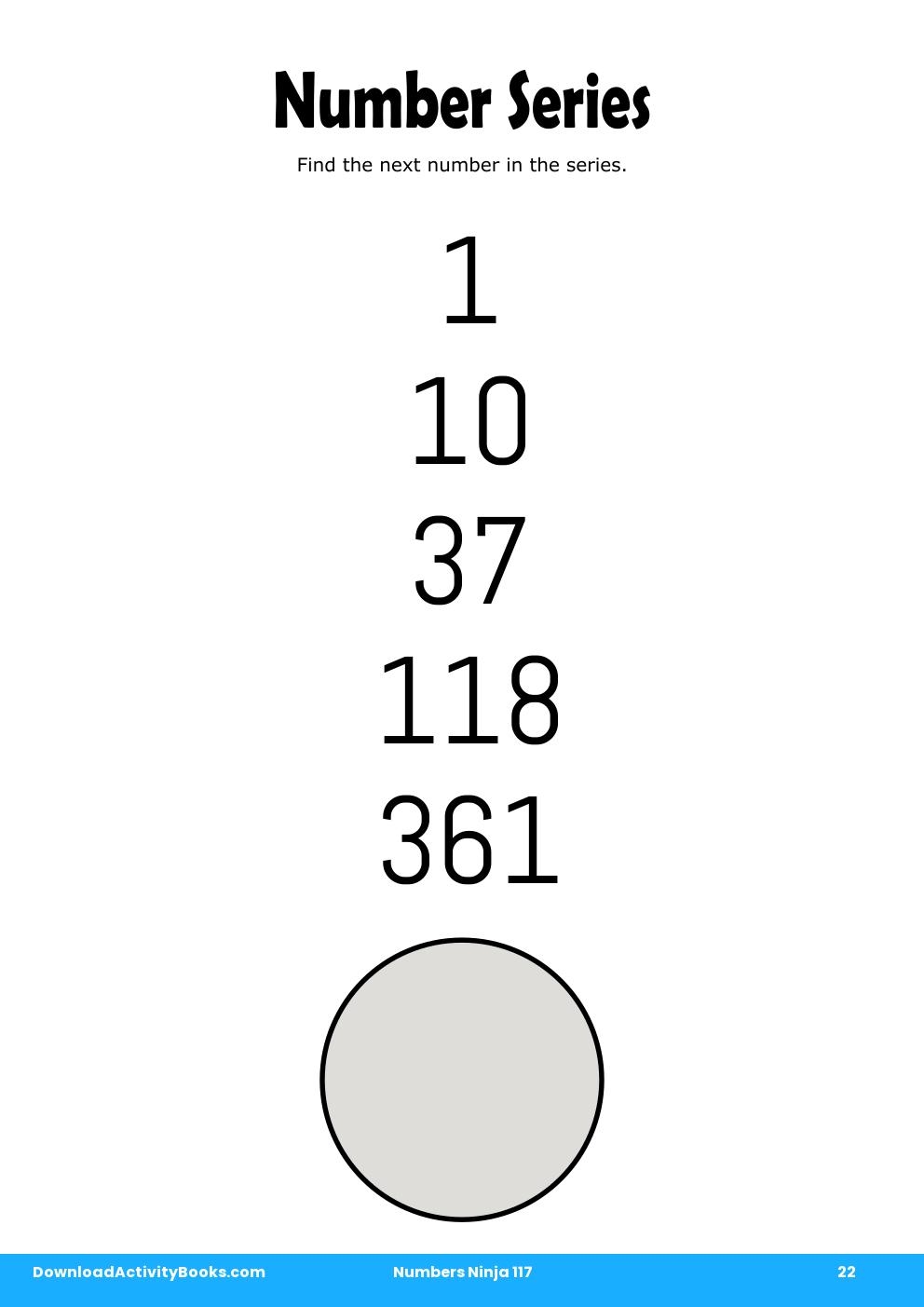Number Series in Numbers Ninja 117