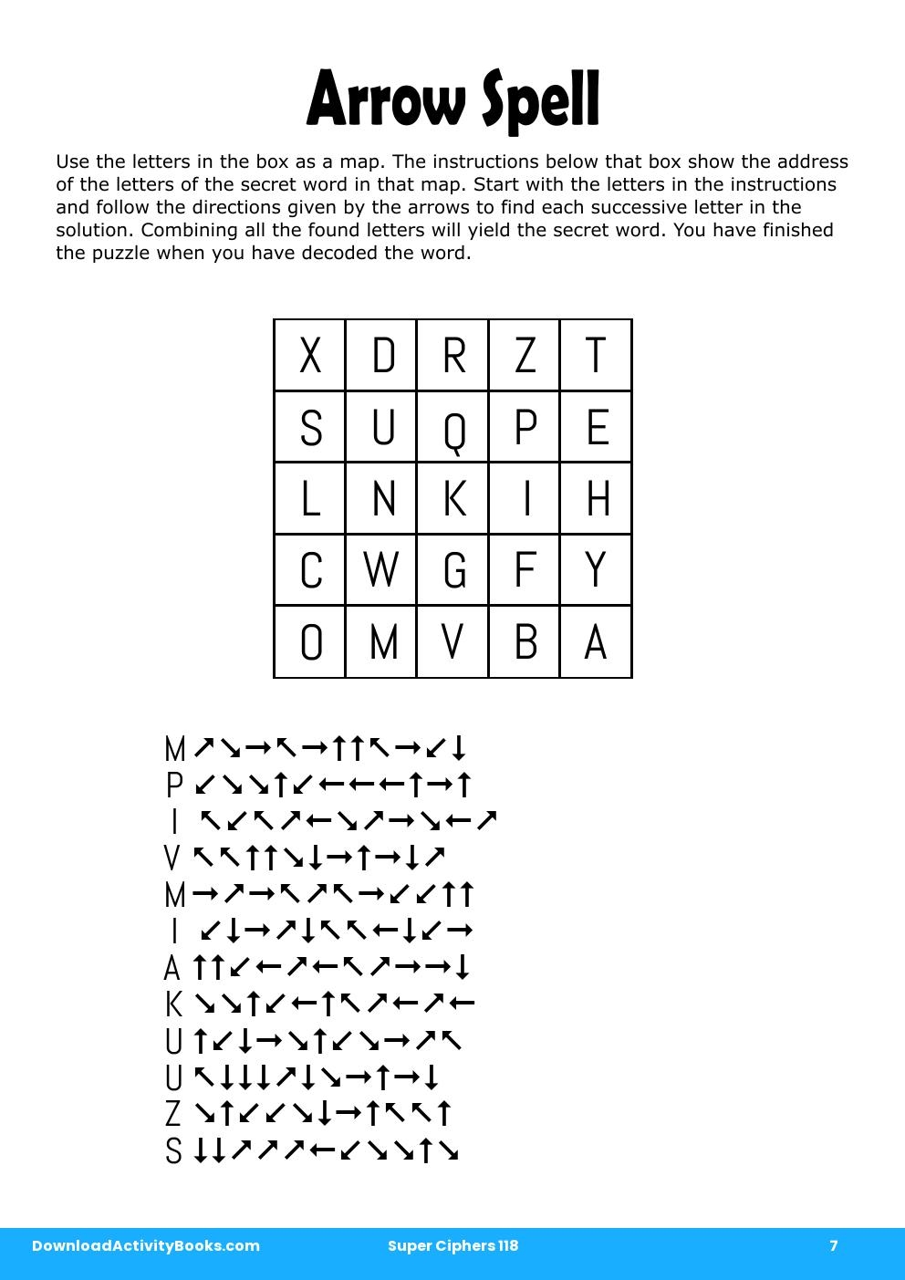 Arrow Spell in Super Ciphers 118