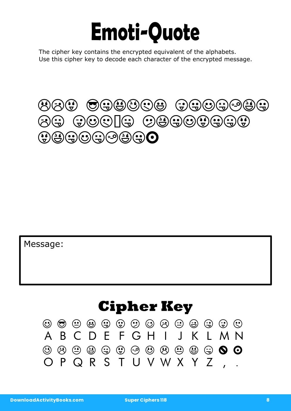 Emoti-Quote in Super Ciphers 118