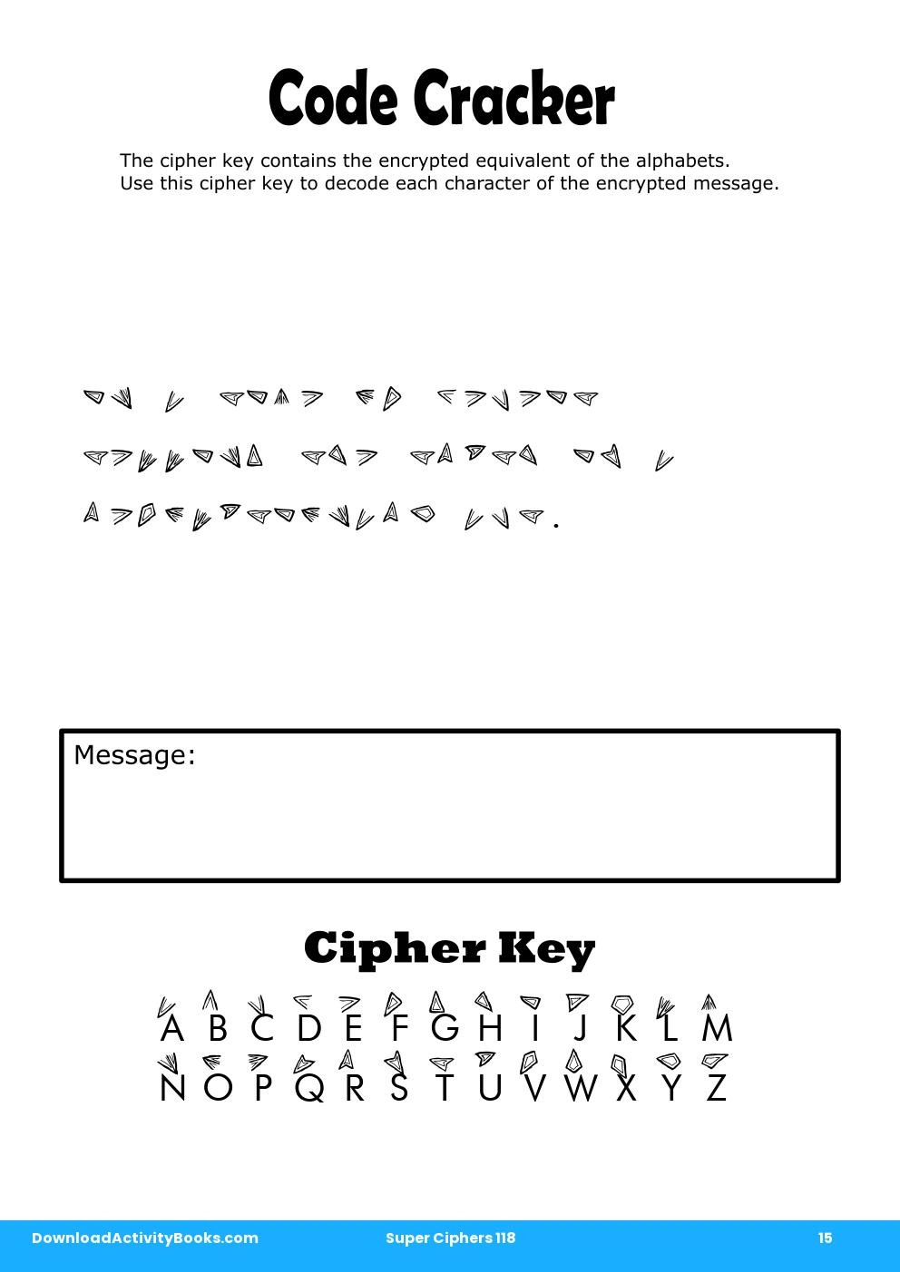 Code Cracker in Super Ciphers 118