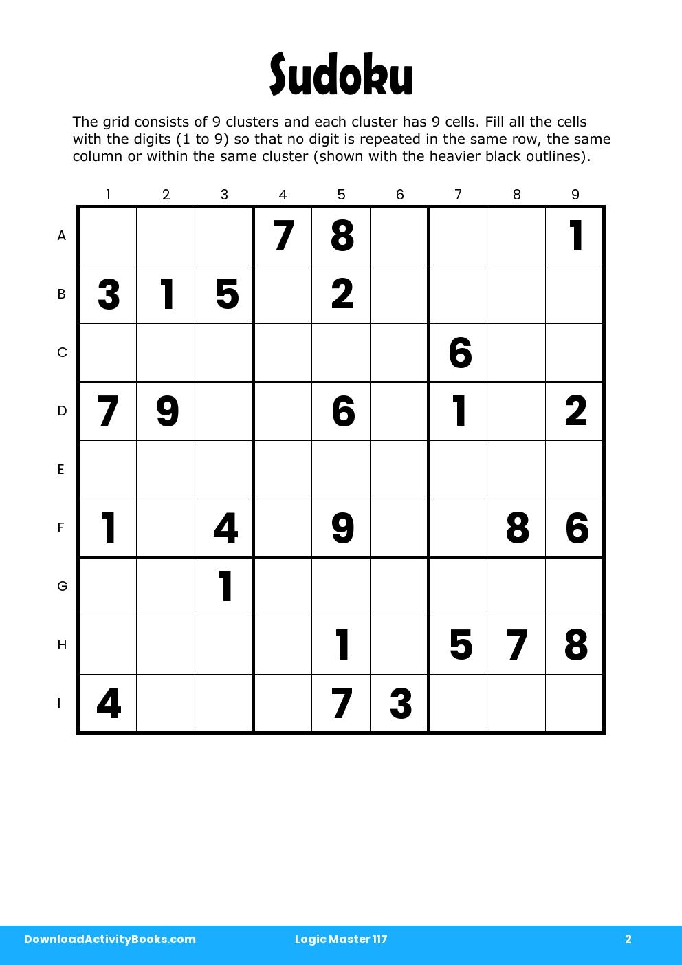Sudoku in Logic Master 117