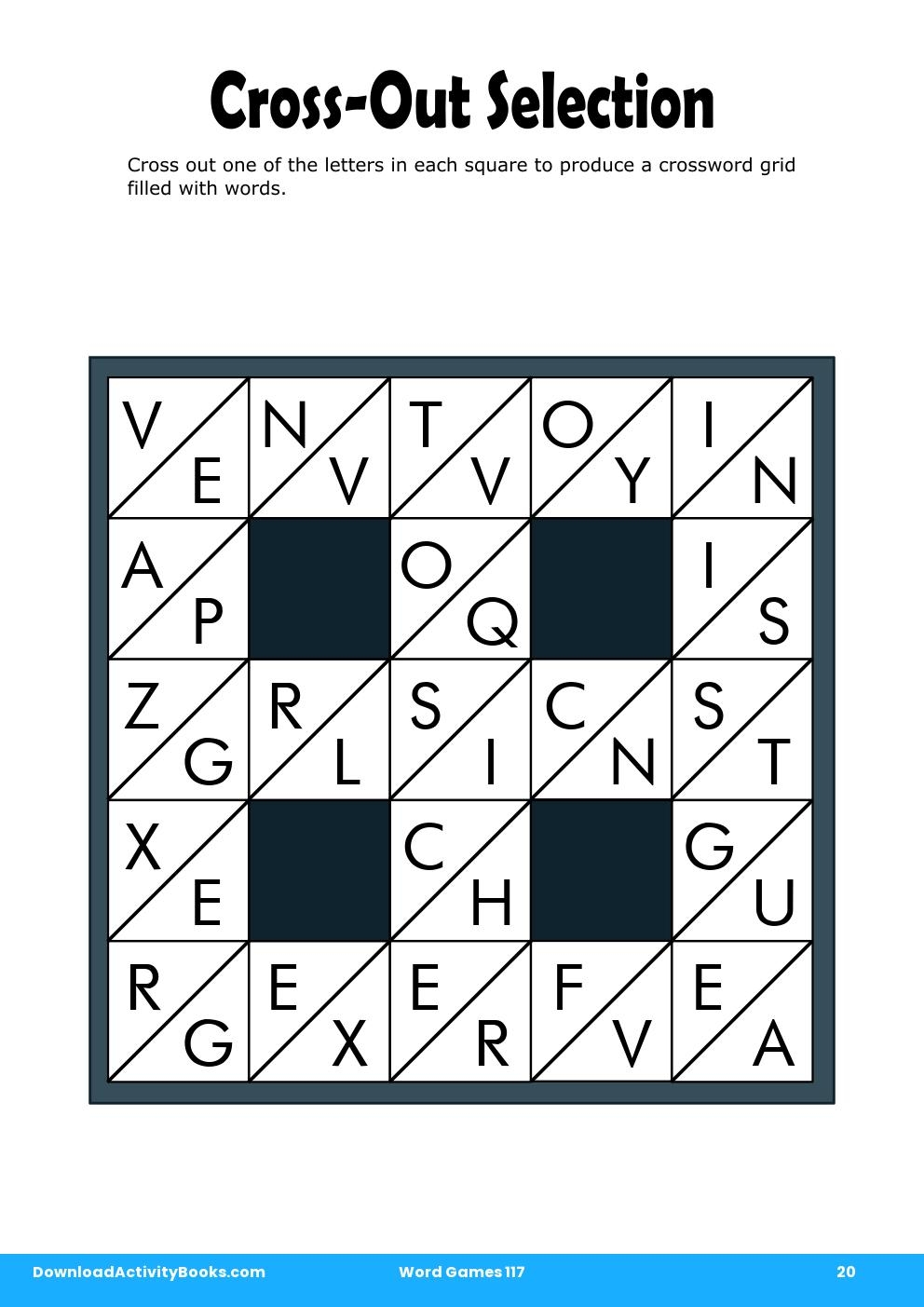 Cross-Out Selection in Word Games 117