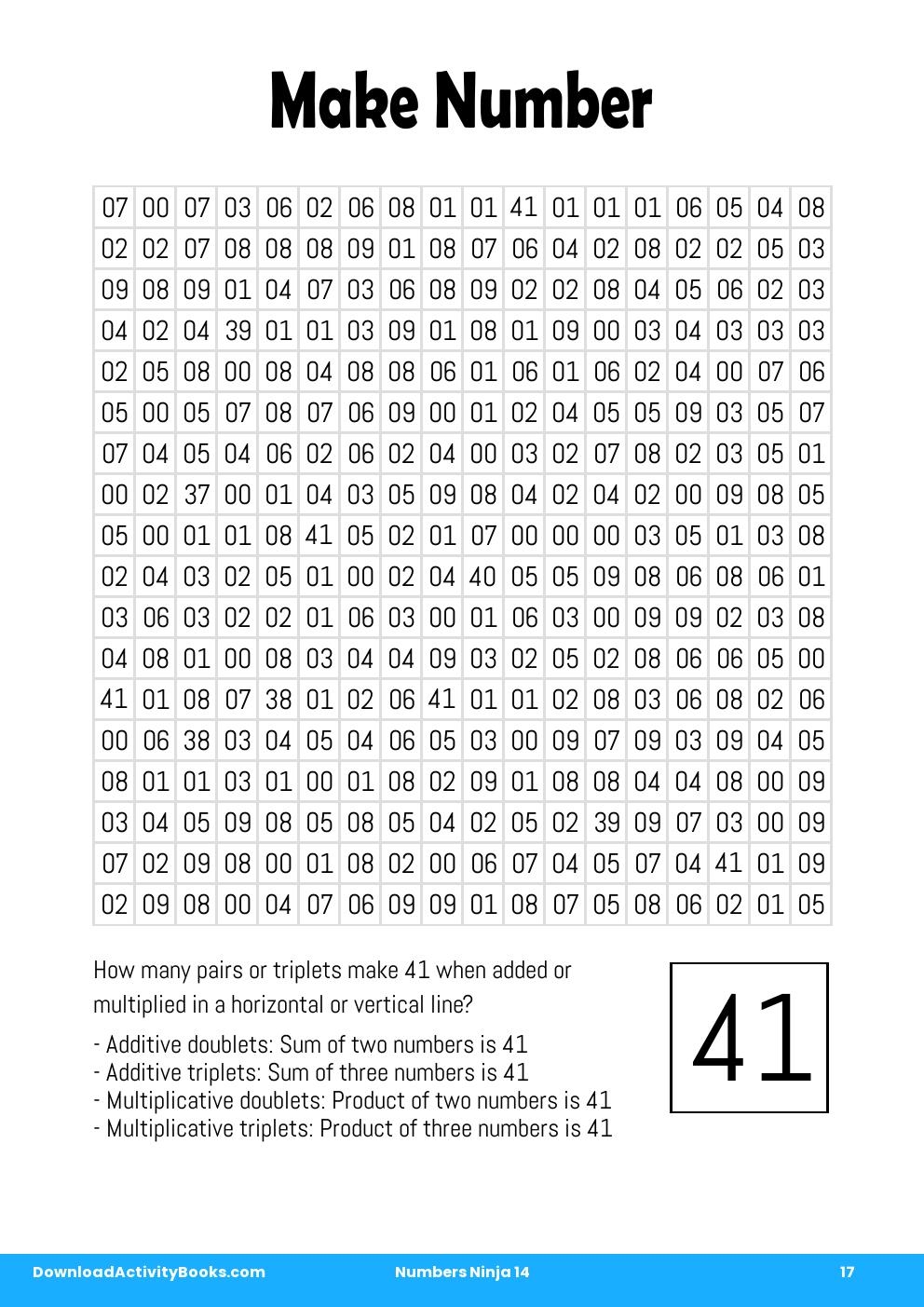 Make Number in Numbers Ninja 14