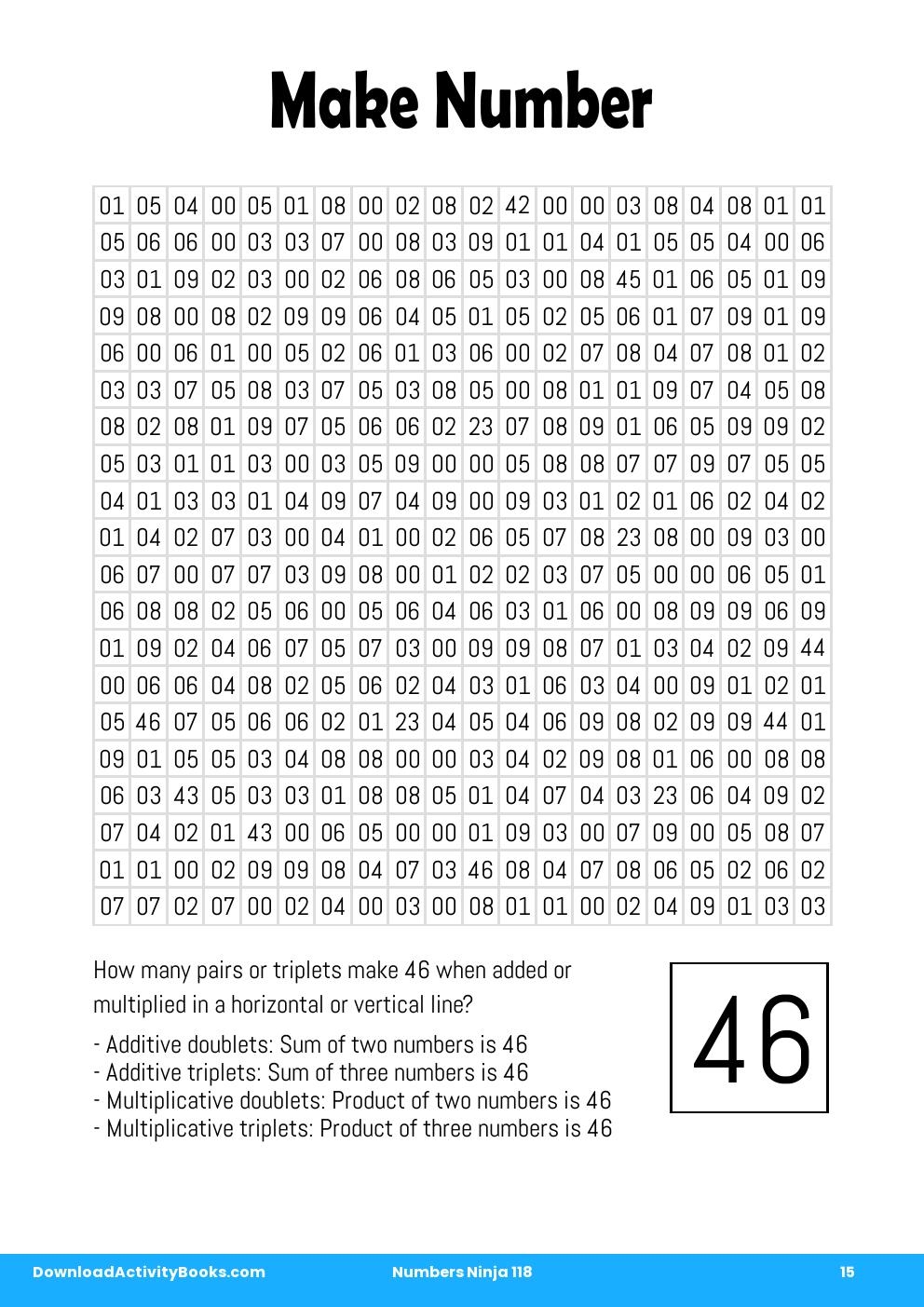 Make Number in Numbers Ninja 118