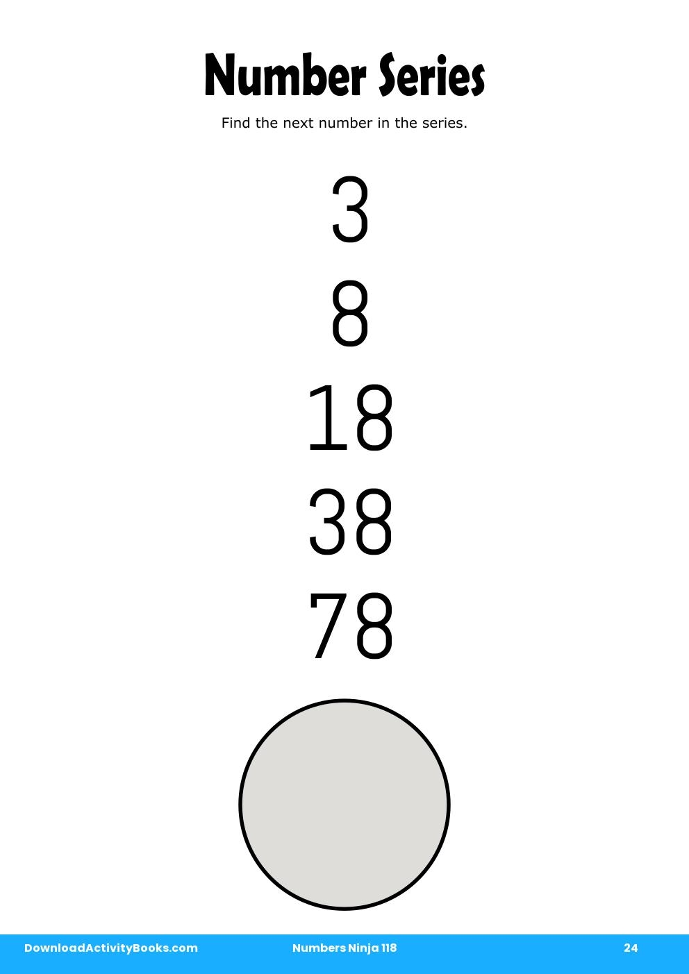 Number Series in Numbers Ninja 118