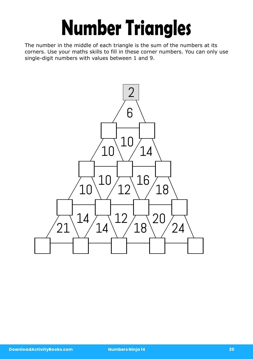 Number Triangles in Numbers Ninja 14
