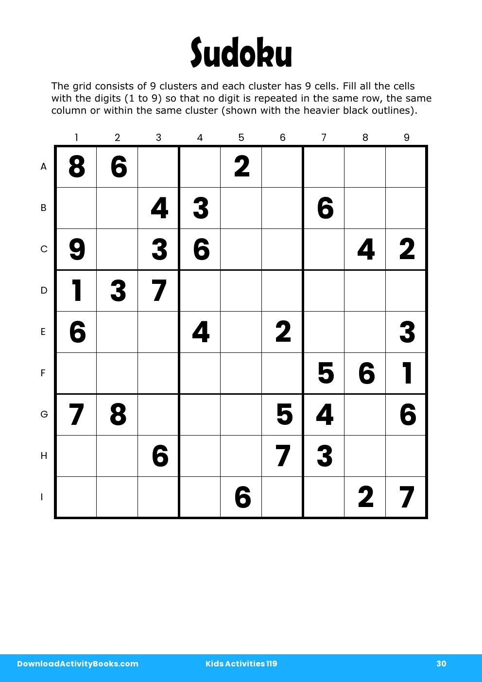 Sudoku in Kids Activities 119