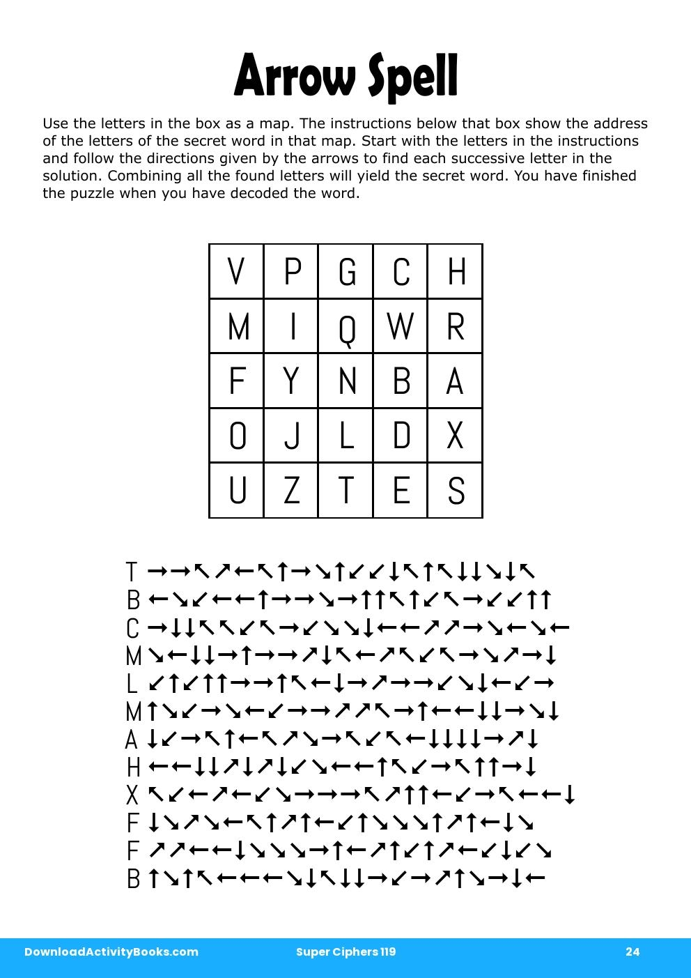 Arrow Spell in Super Ciphers 119