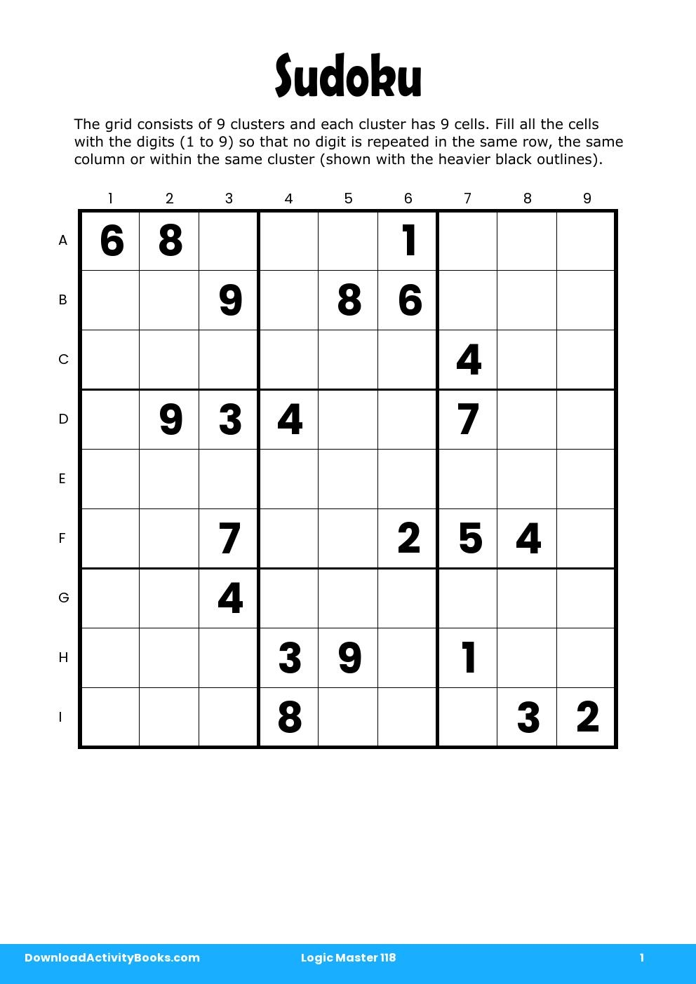 Sudoku in Logic Master 118