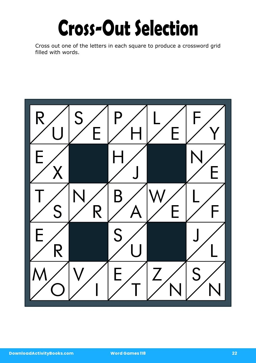 Cross-Out Selection in Word Games 118