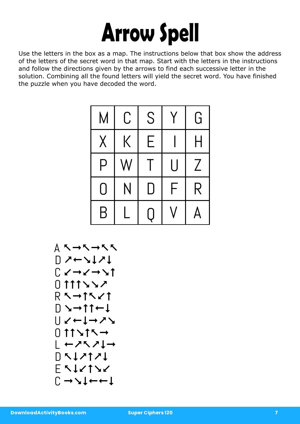 Arrow Spell in Super Ciphers 120