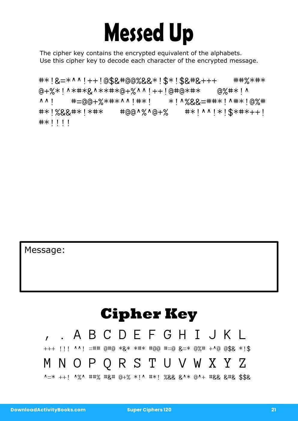 Messed Up in Super Ciphers 120