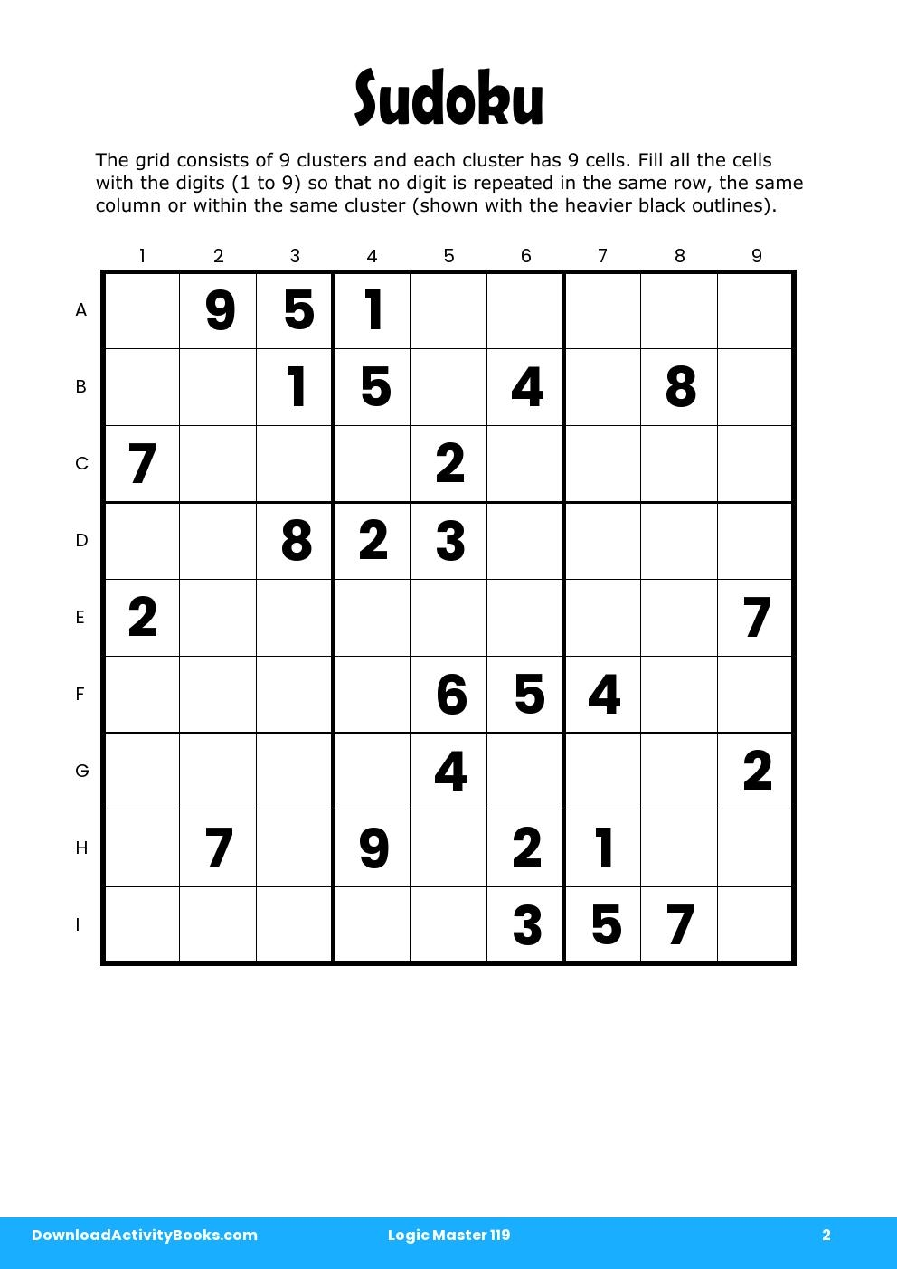 Sudoku in Logic Master 119