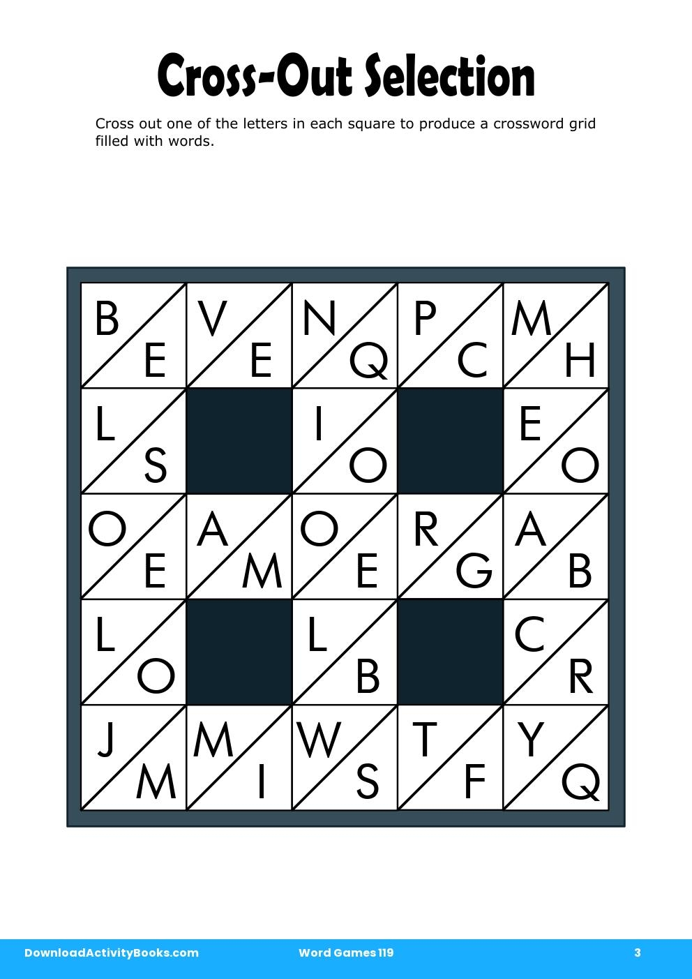 Cross-Out Selection in Word Games 119