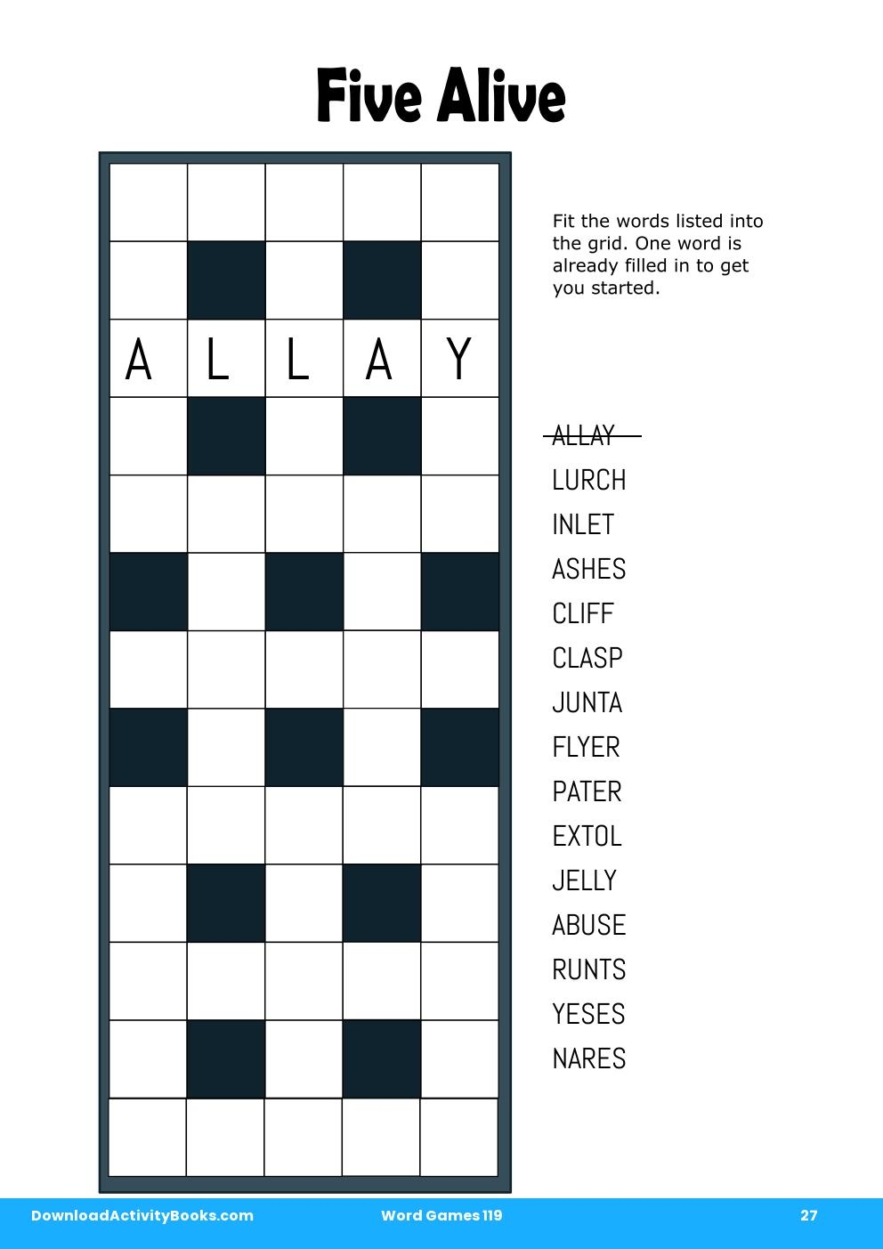 Five Alive in Word Games 119