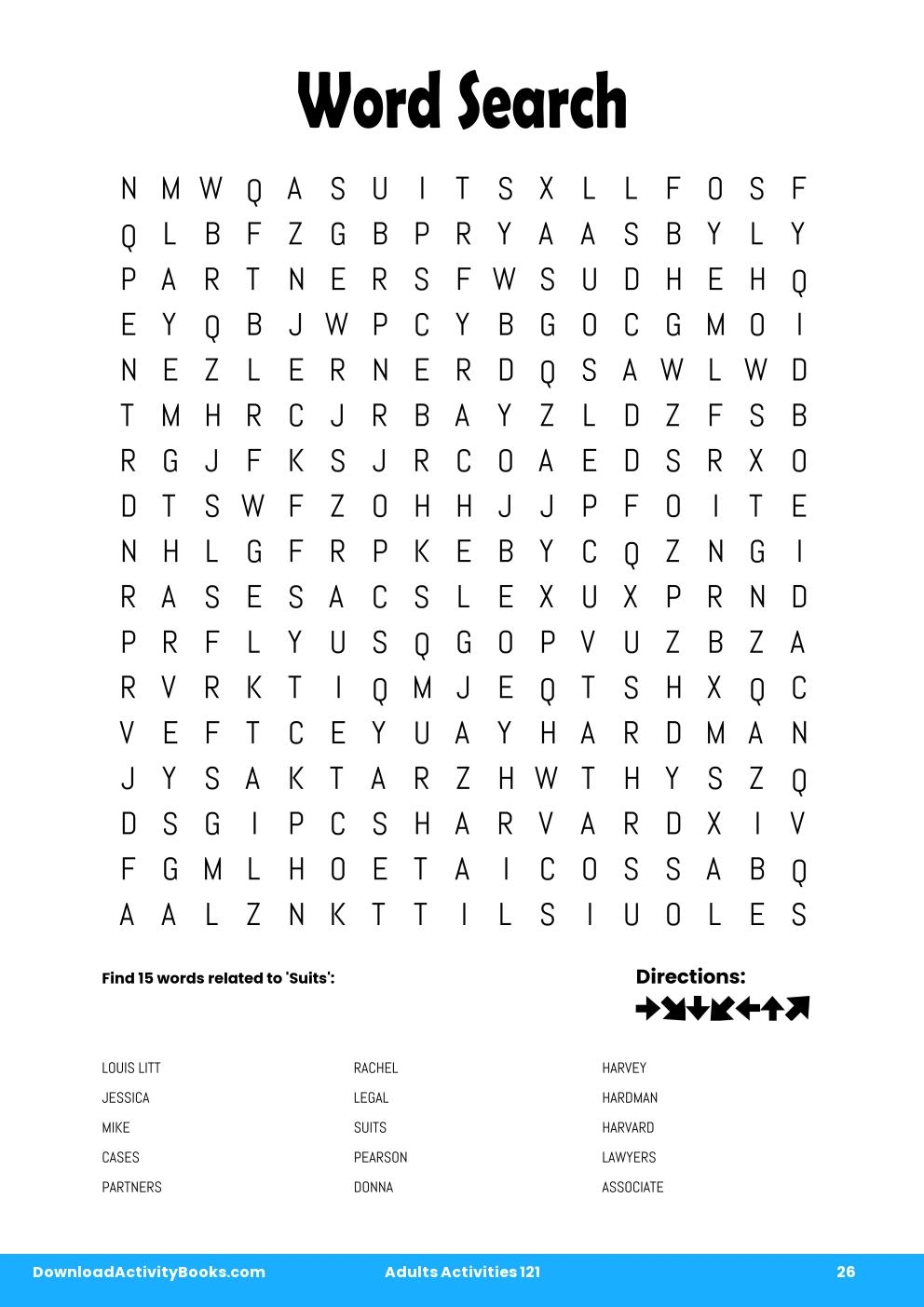 Word Search in Adults Activities 121