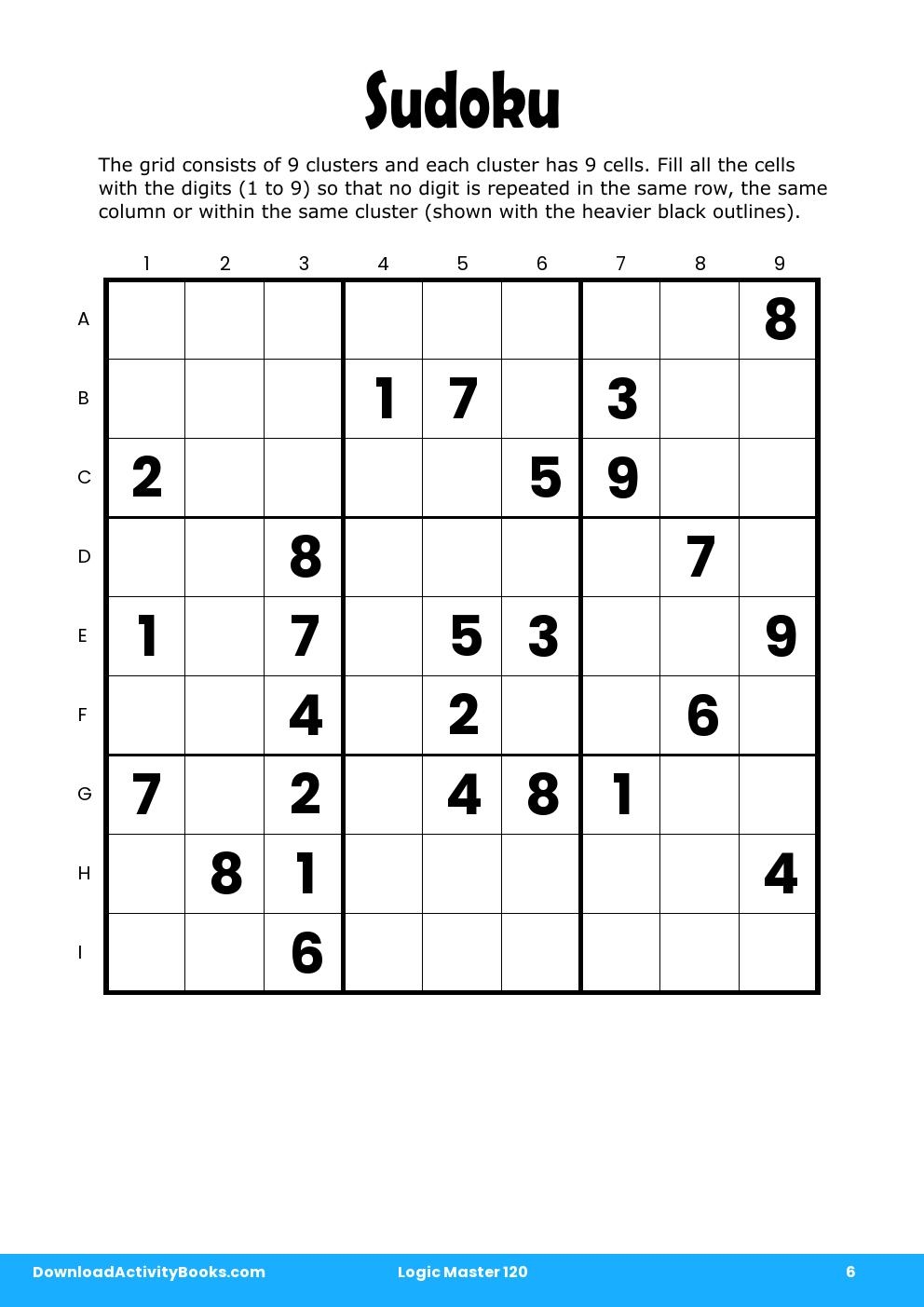 Sudoku in Logic Master 120