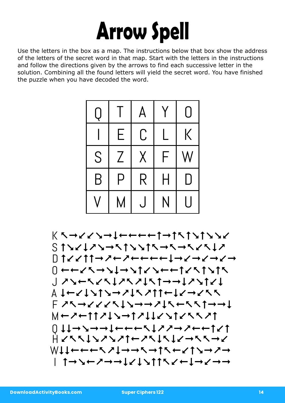 Arrow Spell in Super Ciphers 122