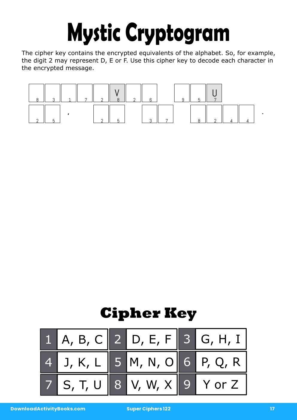 Mystic Cryptogram in Super Ciphers 122