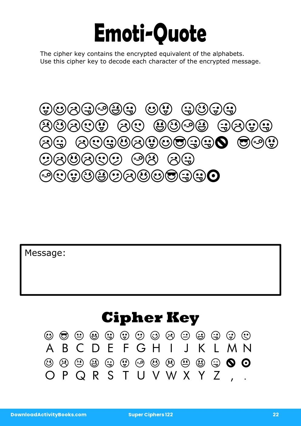 Emoti-Quote in Super Ciphers 122