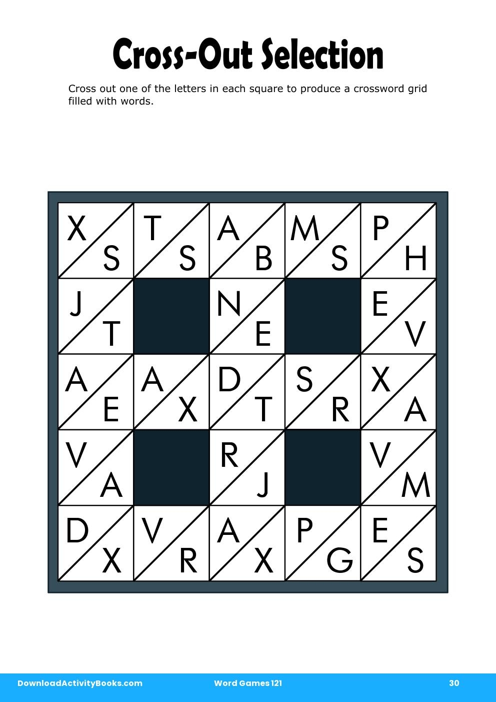 Cross-Out Selection in Word Games 121