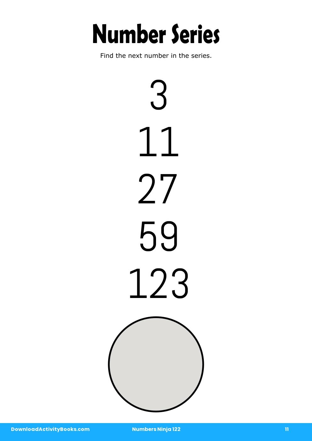 Number Series in Numbers Ninja 122