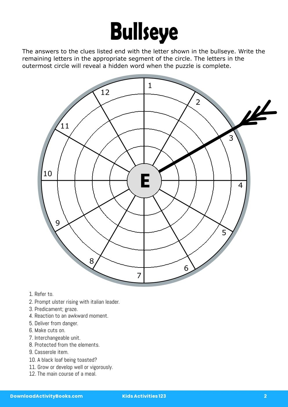 Bullseye in Kids Activities 123