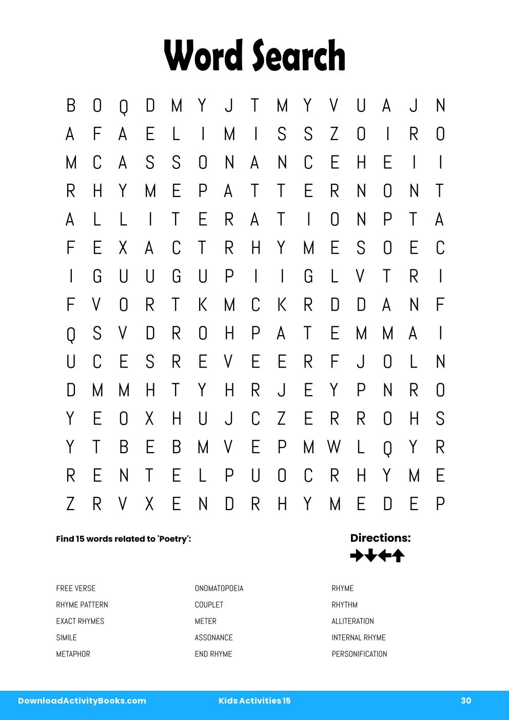Word Search in Kids Activities 15