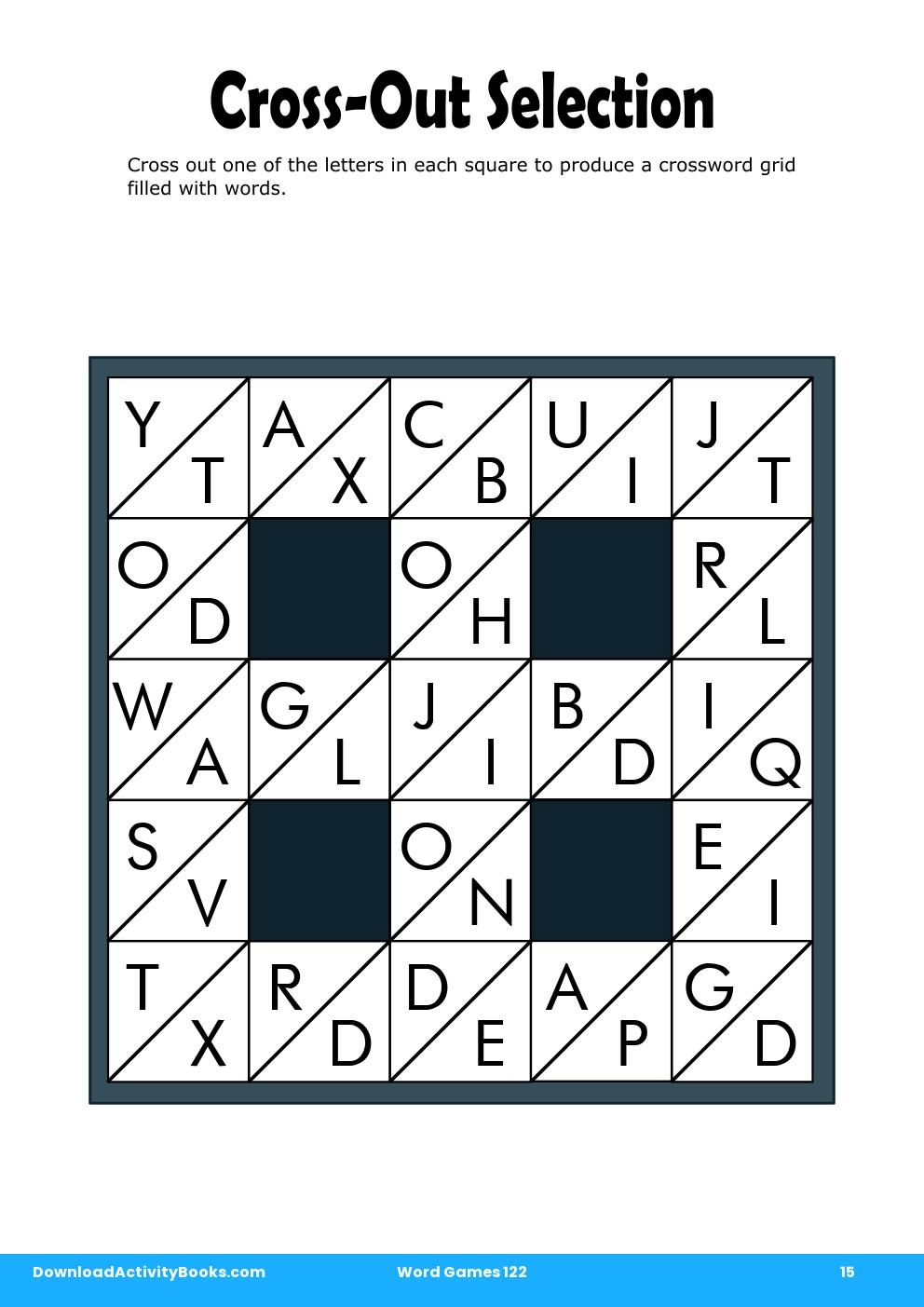 Cross-Out Selection in Word Games 122