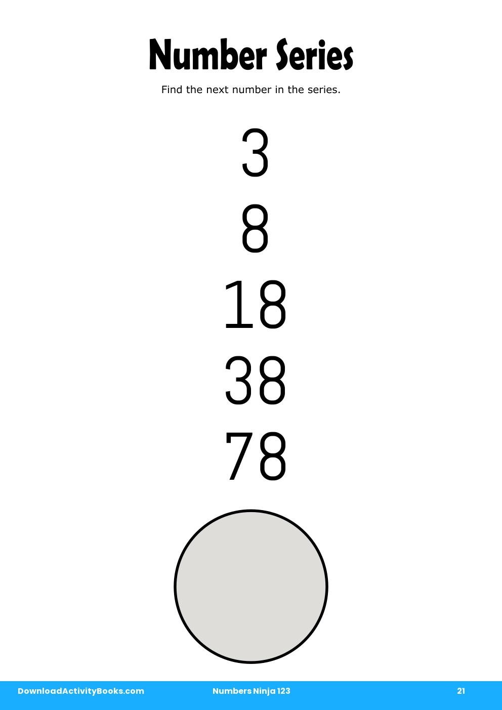 Number Series in Numbers Ninja 123