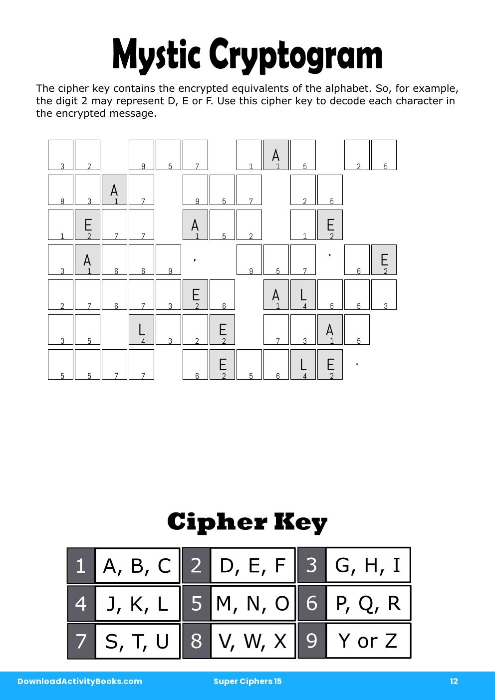 Mystic Cryptogram in Super Ciphers 15