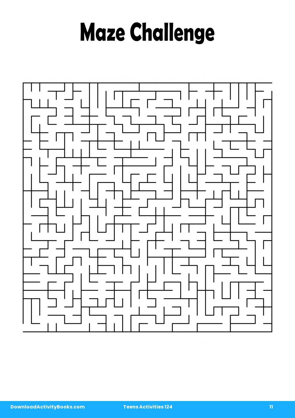 Maze Challenge in Teens Activities 124
