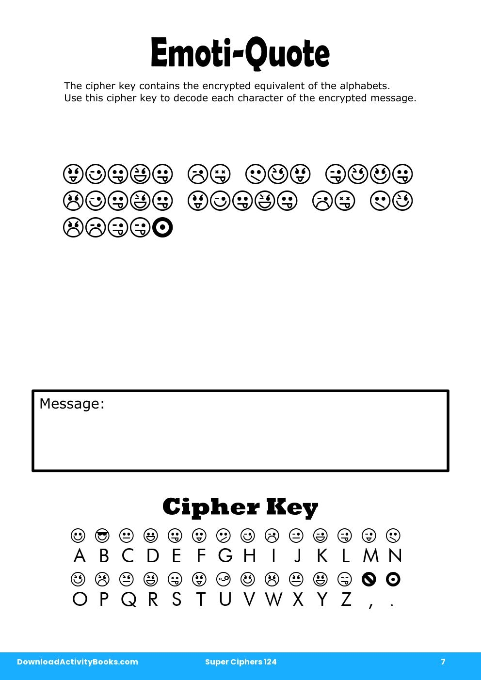 Emoti-Quote in Super Ciphers 124