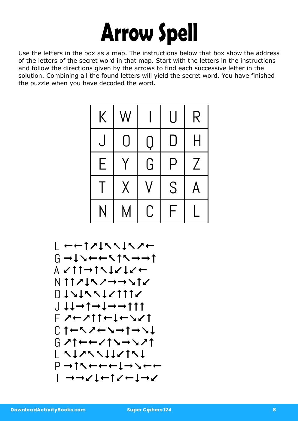 Arrow Spell in Super Ciphers 124