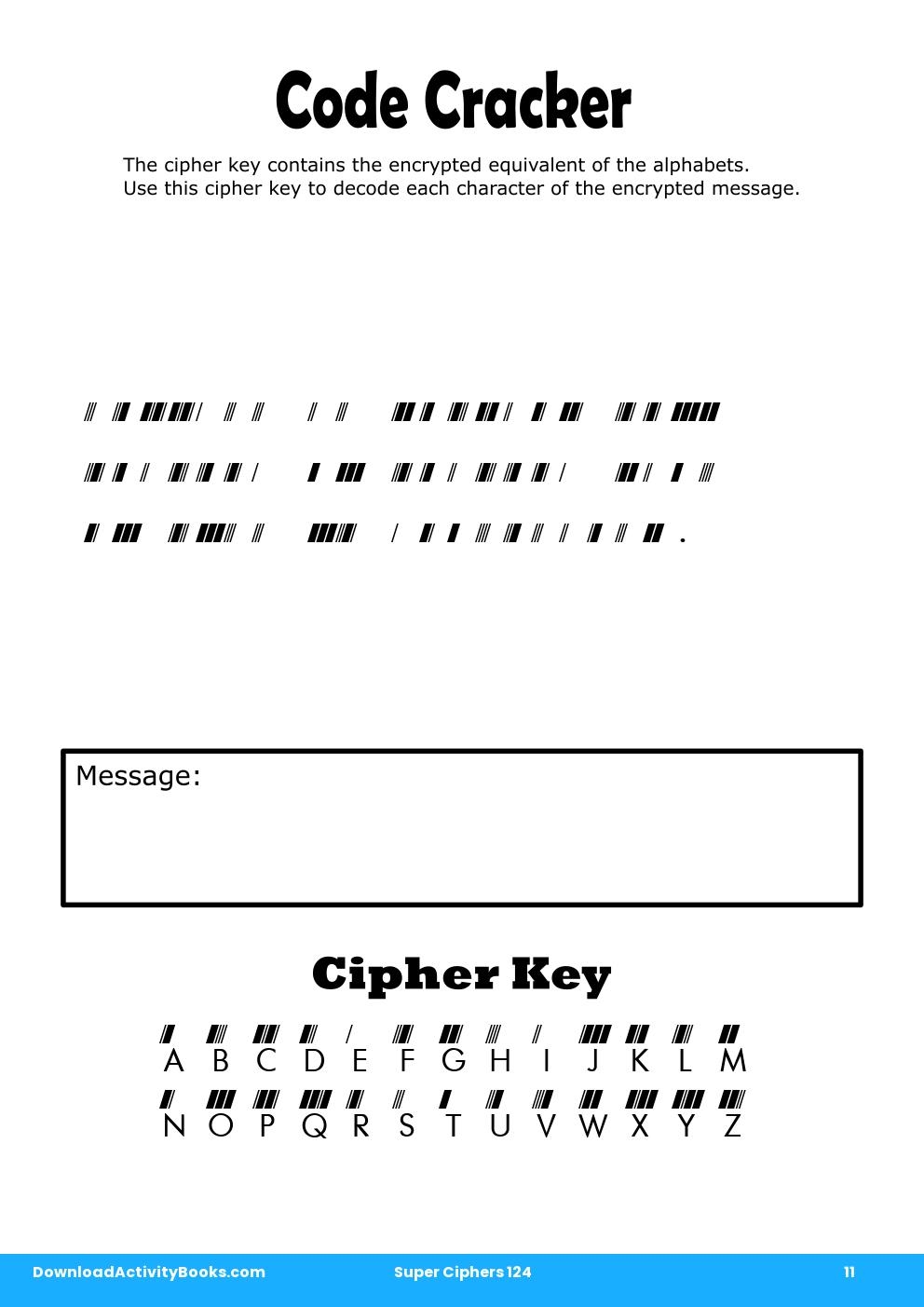 Code Cracker in Super Ciphers 124