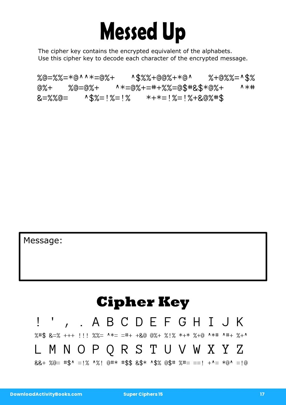 Messed Up in Super Ciphers 15